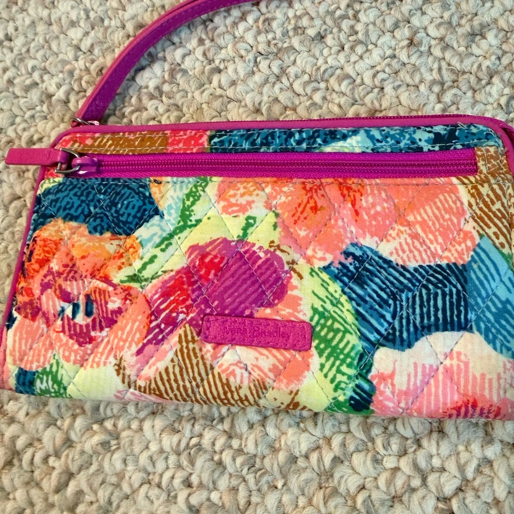 Vera Bradley Floral Wristlet - Pink, Blue, Green